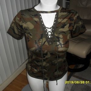 New Camo Top Large
